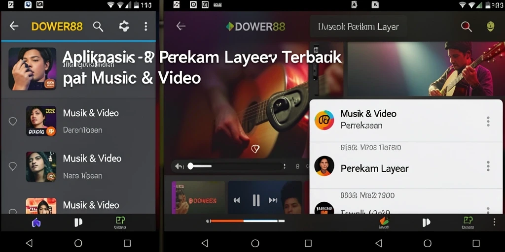 Antarmuka pengguna DOWER88 saat merekam video perekaman layar.