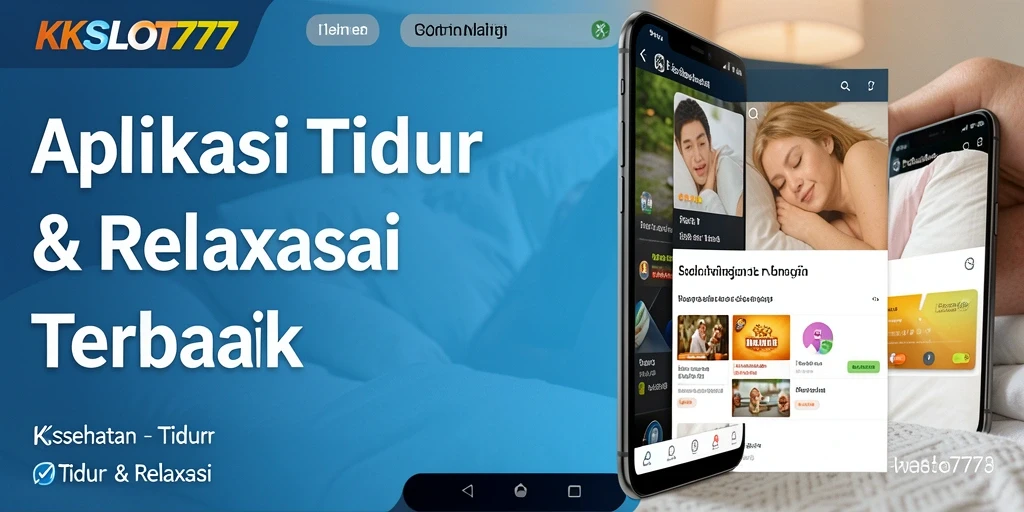 Screenshot utama KKSLOT777 menampilkan antarmuka aplikasi untuk tidur dan relaksasi.