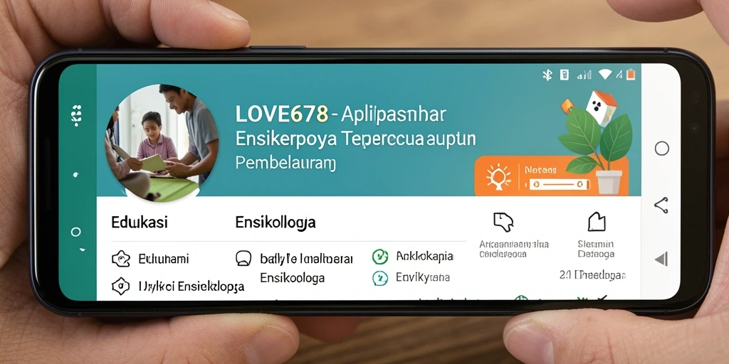 Tampilan antarmuka aplikasi LOVE678 yang informatif dan menarik.