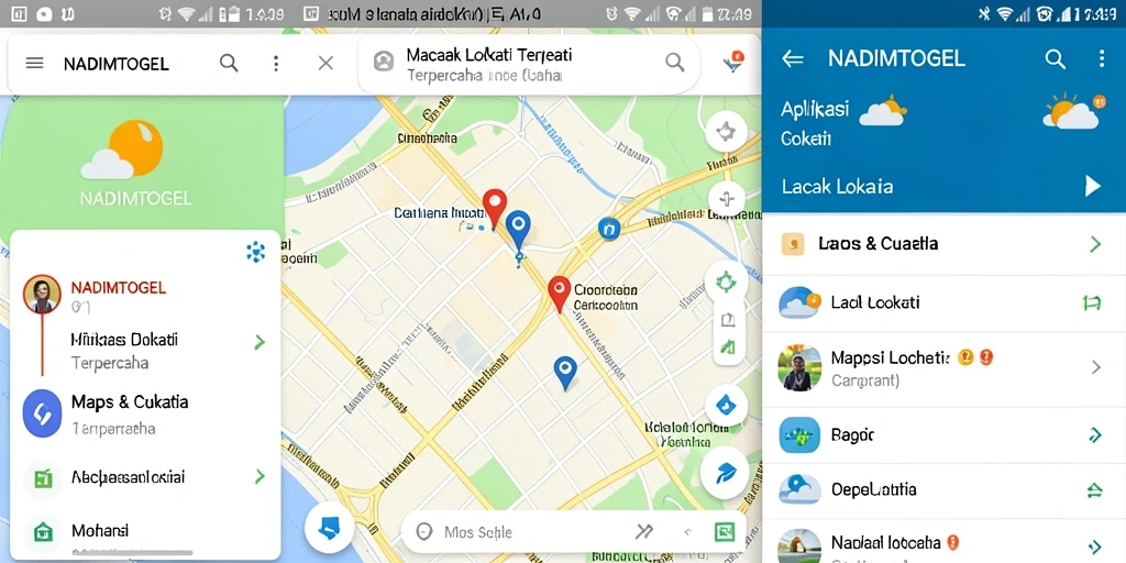 Screenshot utama NADIMTOGEL menampilkan fungsi pelacakan lokasi yang mudah digunakan.